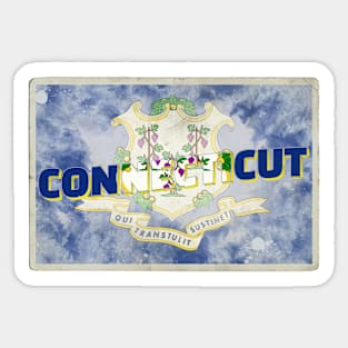 Connecticut vintage style retro souvenir Sticker